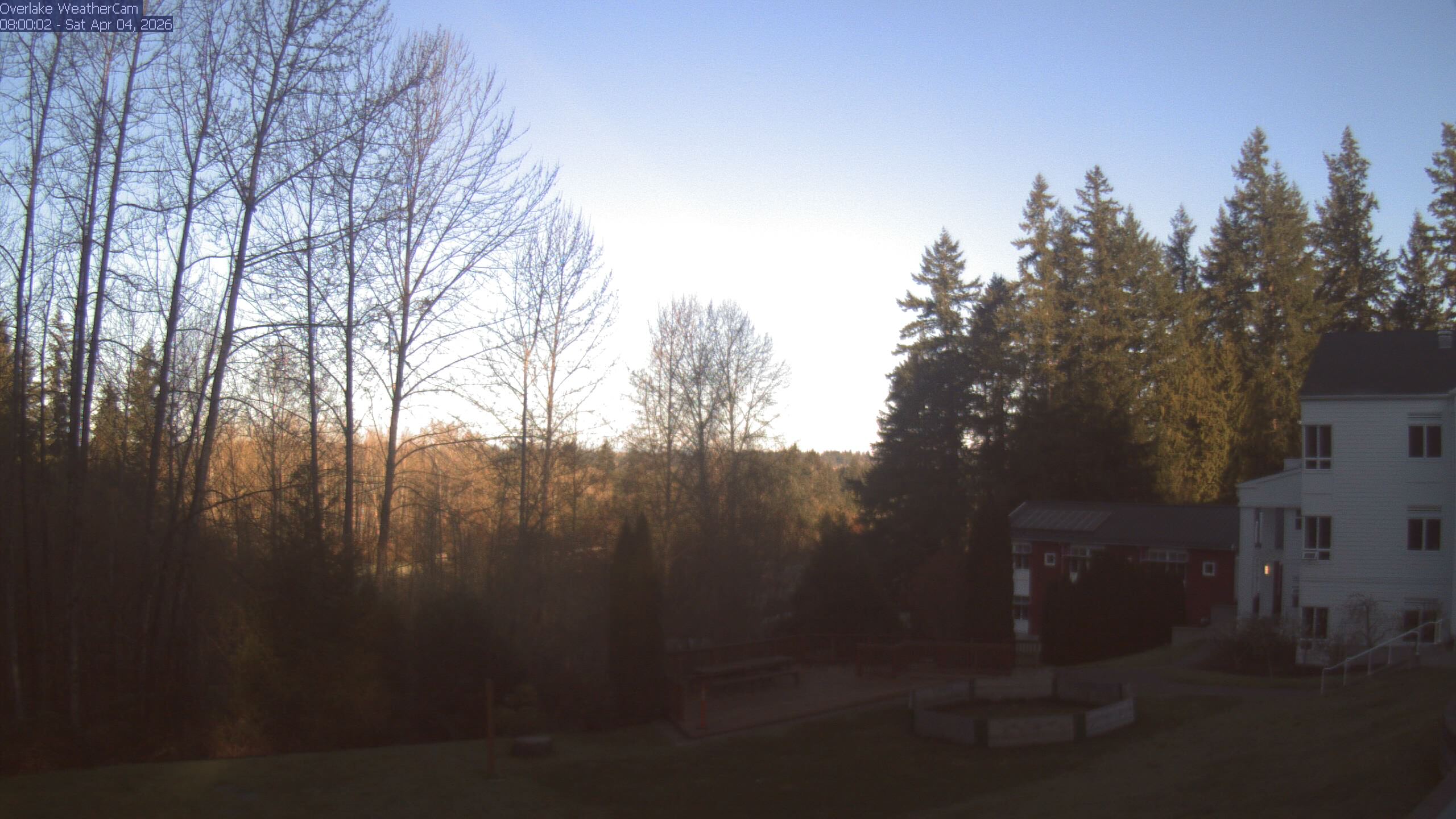 Thumbnail for current weather camera view from The Overlake School in Redmond, Washington