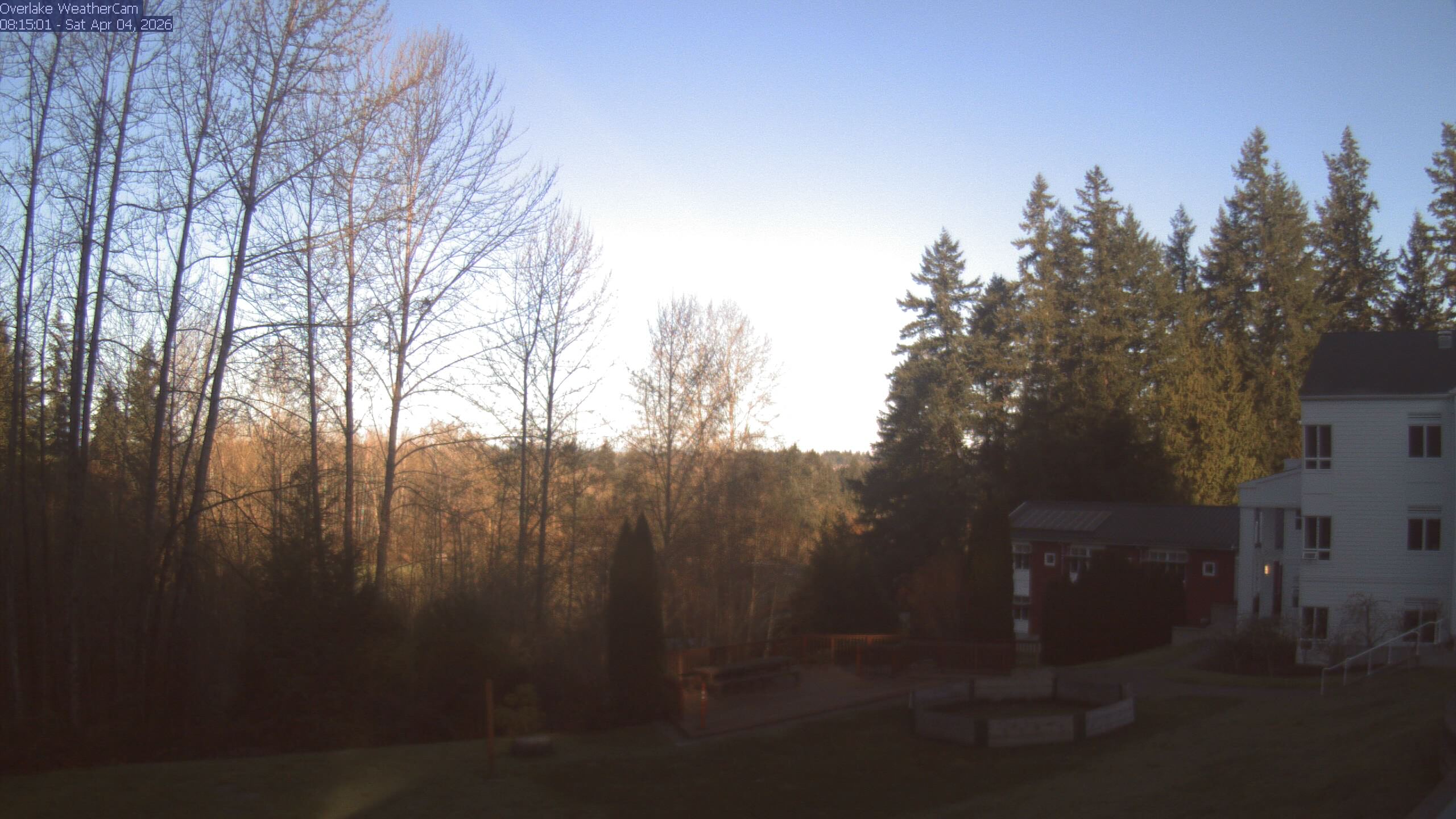 Thumbnail for current weather camera view from The Overlake School in Redmond, Washington