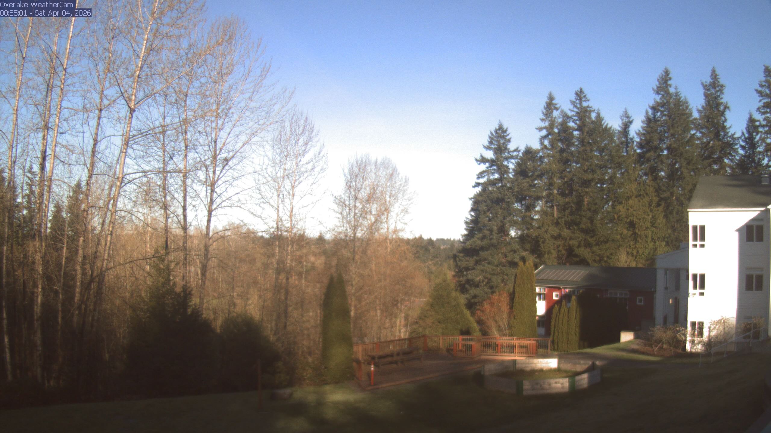 Thumbnail for current weather camera view from The Overlake School in Redmond, Washington