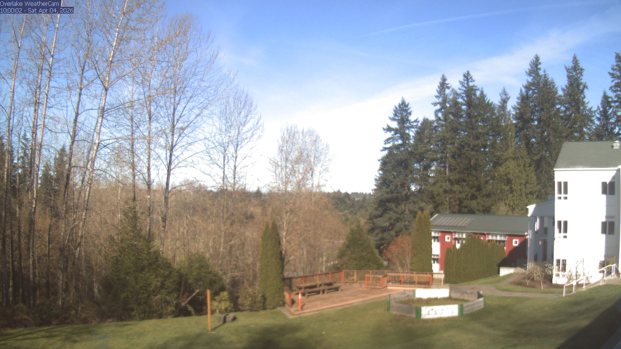 Thumbnail for current weather camera view from The Overlake School in Redmond, Washington