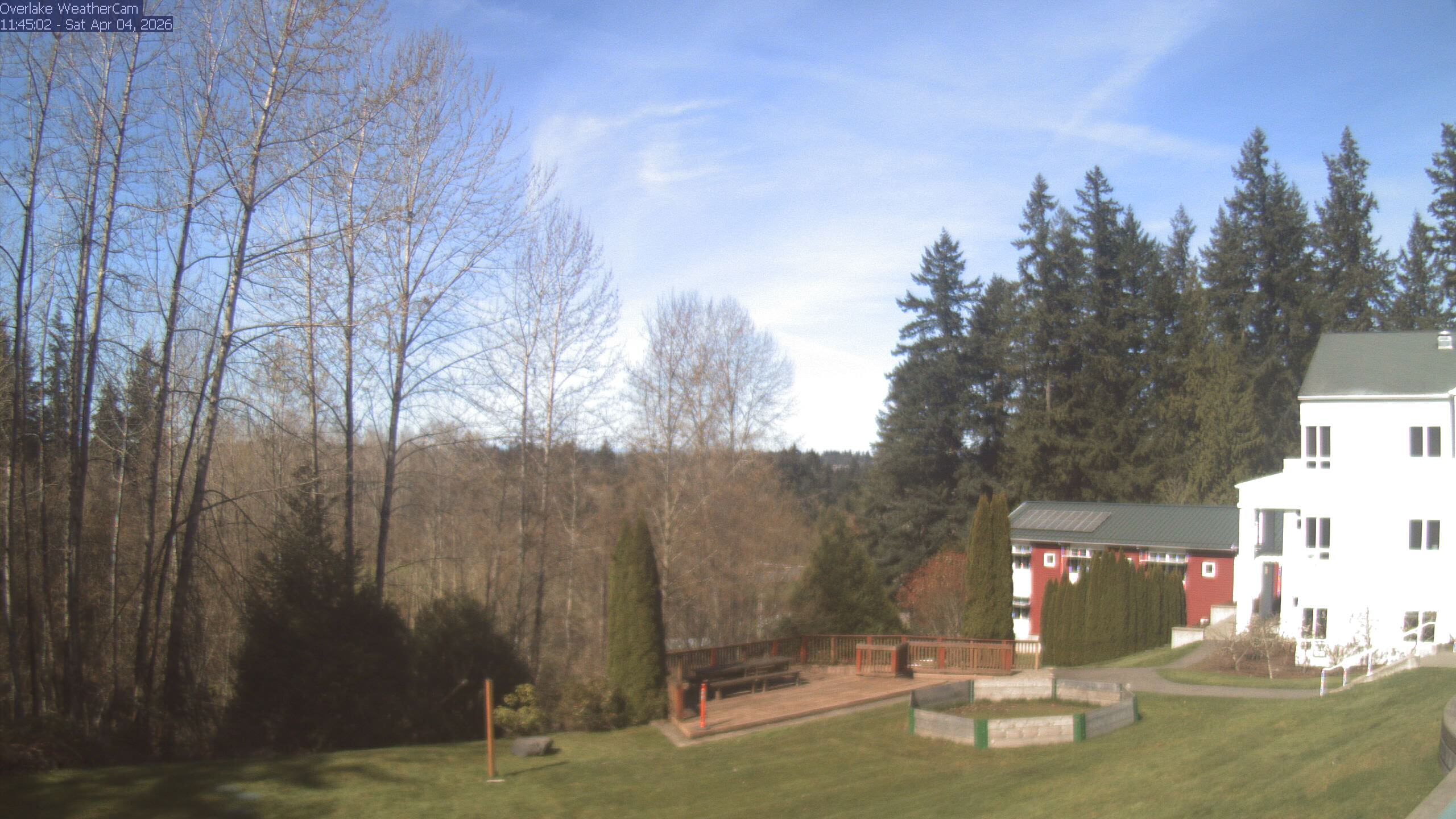 Thumbnail for current weather camera view from The Overlake School in Redmond, Washington