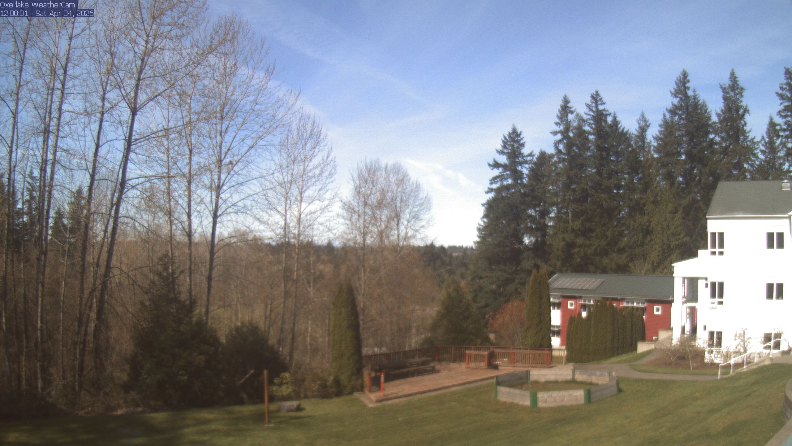 Thumbnail for current weather camera view from The Overlake School in Redmond, Washington