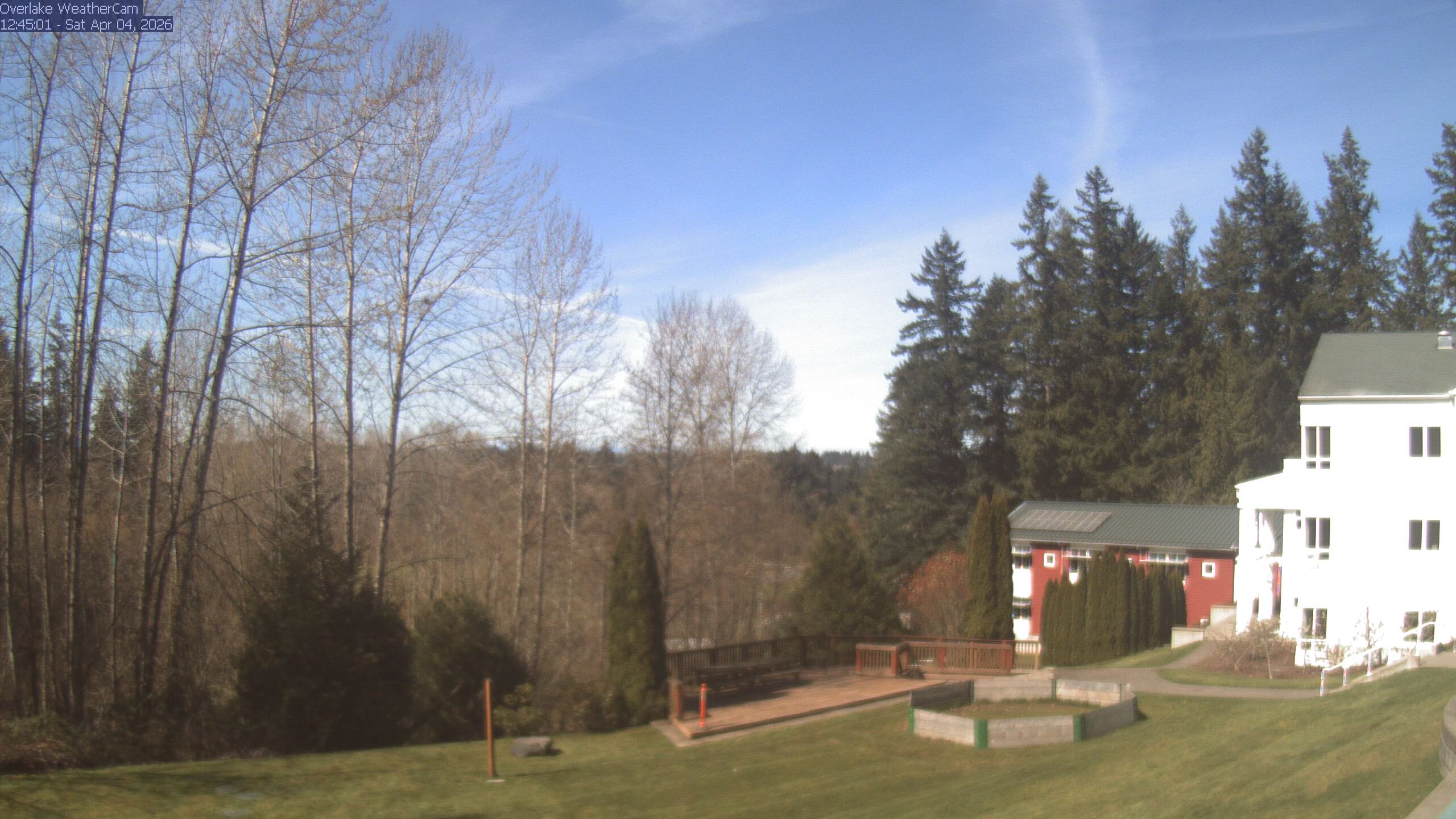 Thumbnail for current weather camera view from The Overlake School in Redmond, Washington