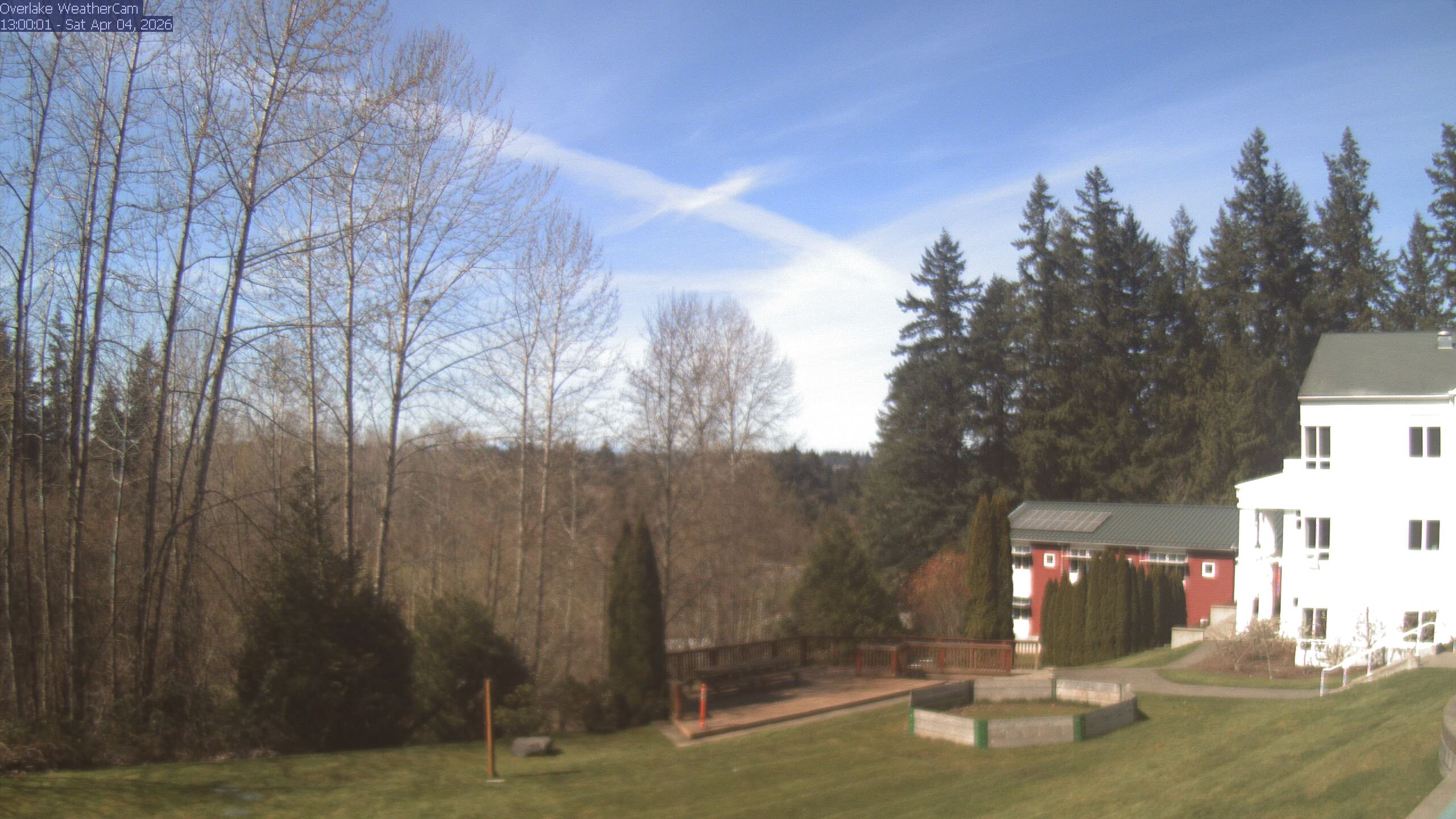 Thumbnail for current weather camera view from The Overlake School in Redmond, Washington