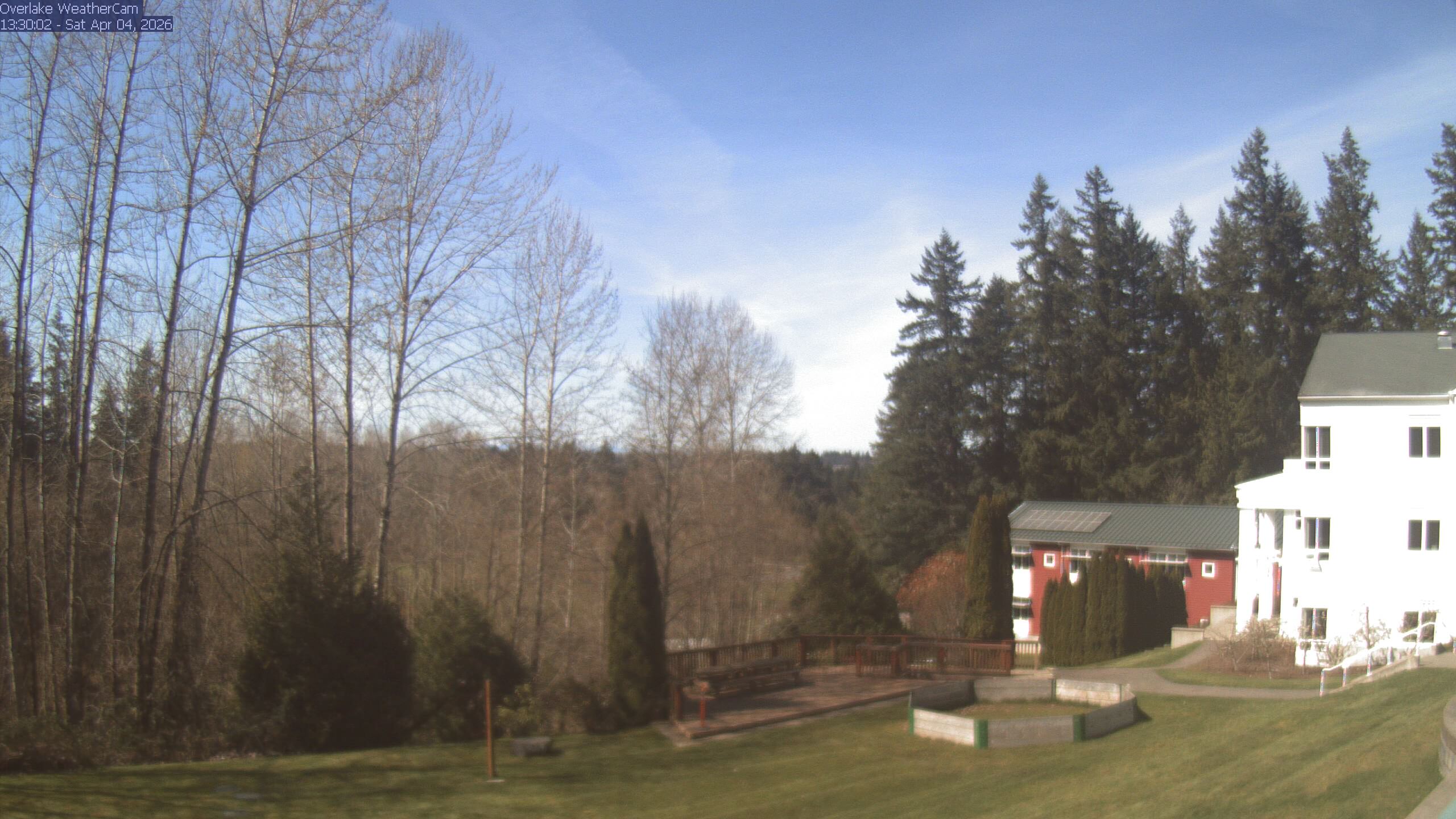 Thumbnail for current weather camera view from The Overlake School in Redmond, Washington