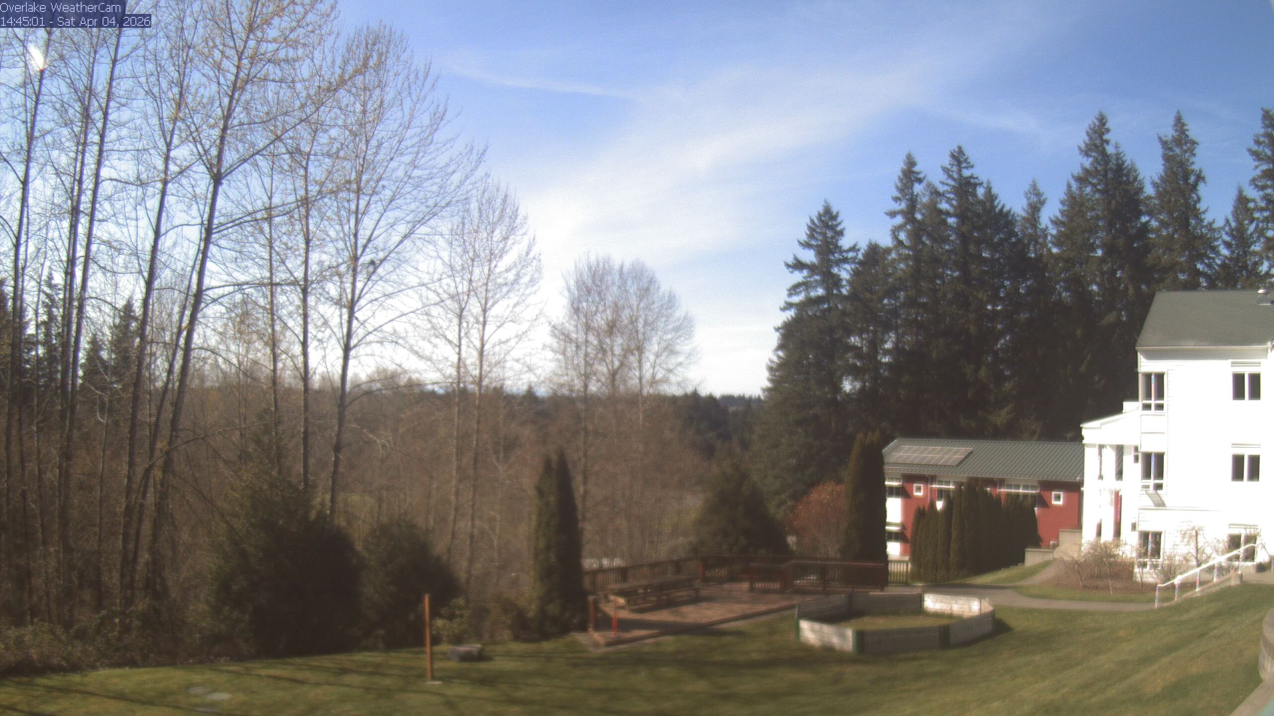 Thumbnail for current weather camera view from The Overlake School in Redmond, Washington