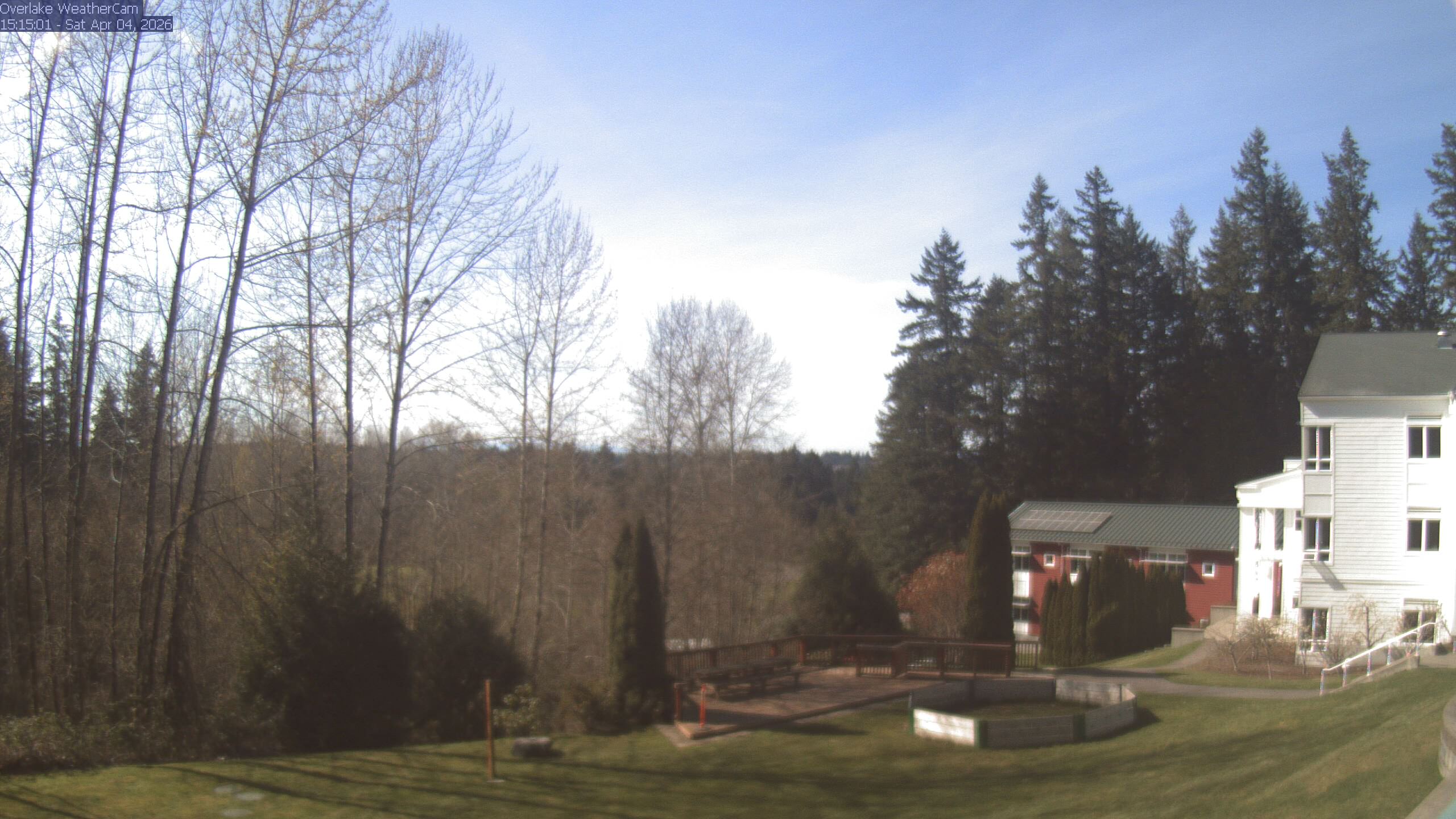 Thumbnail for current weather camera view from The Overlake School in Redmond, Washington