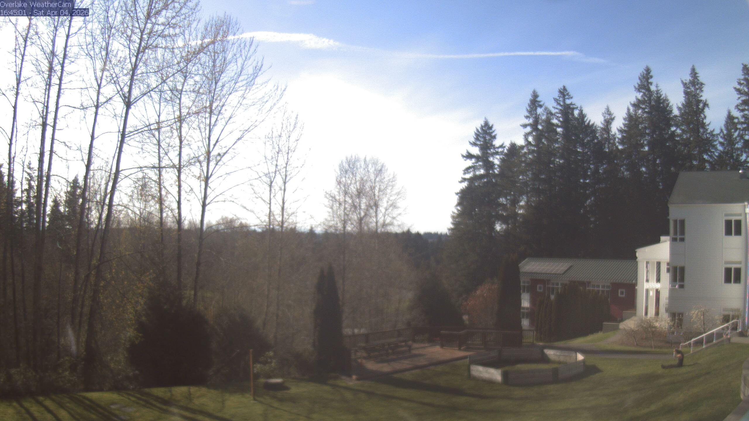 Thumbnail for current weather camera view from The Overlake School in Redmond, Washington