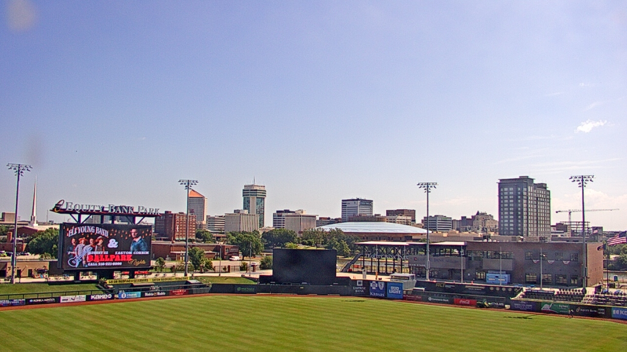 Thumbnail for current weather camera view from Riverfront Stadium in Wichita, Kansas