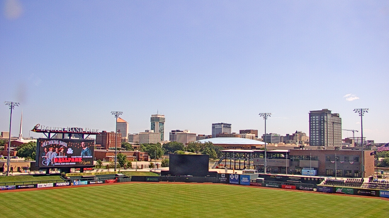 Thumbnail for current weather camera view from Riverfront Stadium in Wichita, Kansas