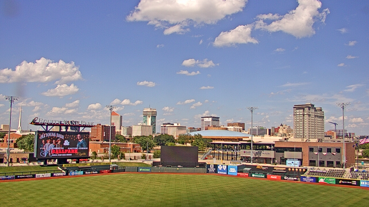 Thumbnail for current weather camera view from Riverfront Stadium in Wichita, Kansas
