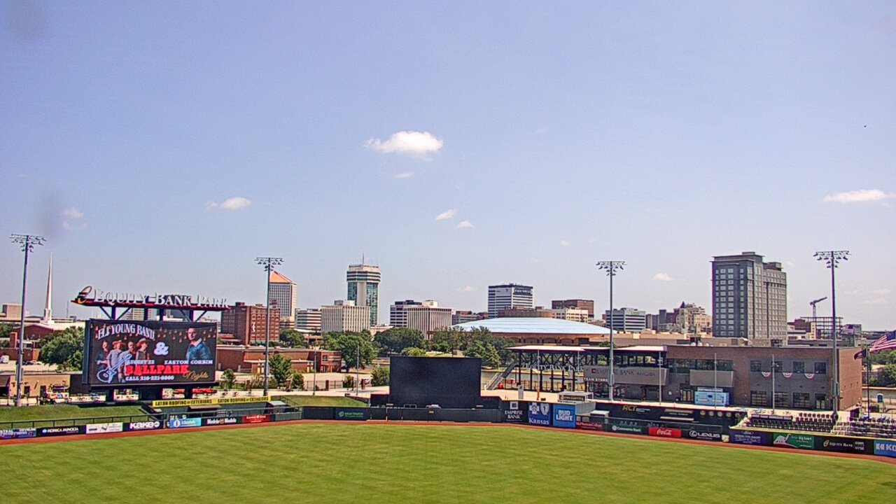 Thumbnail for current weather camera view from Riverfront Stadium in Wichita, Kansas