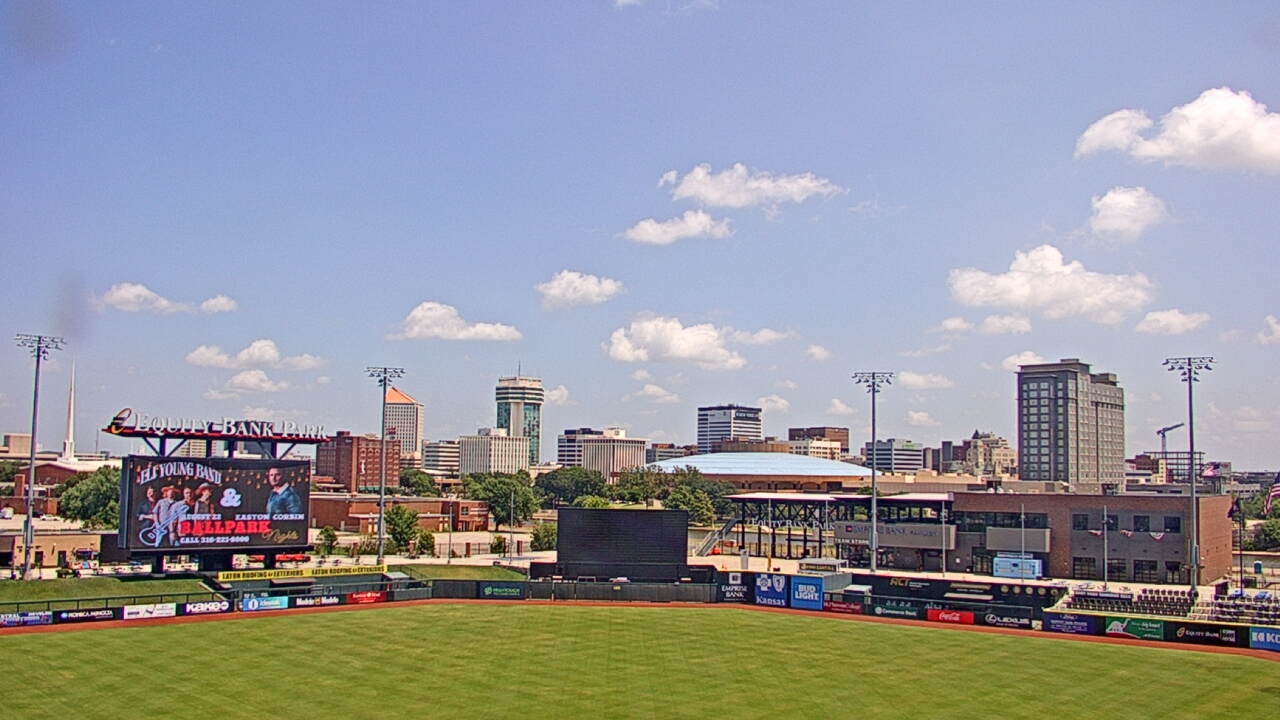 Thumbnail for current weather camera view from Riverfront Stadium in Wichita, Kansas