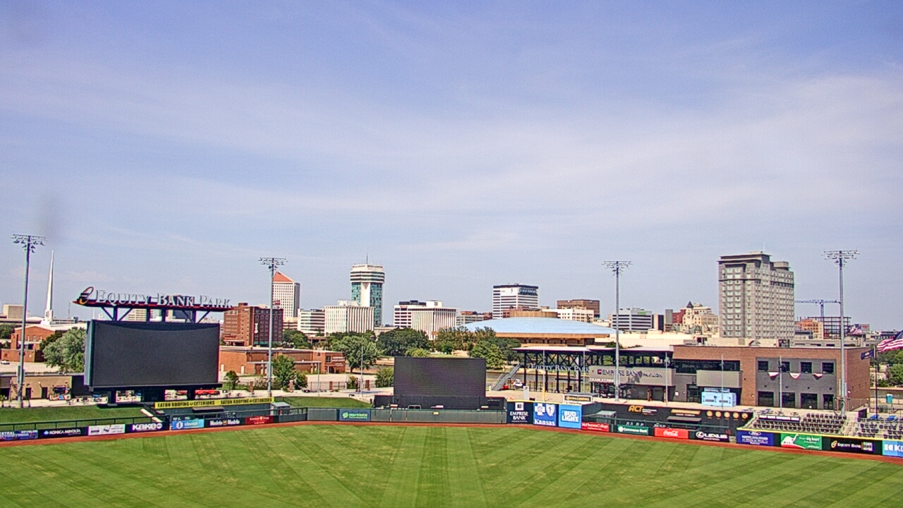 Thumbnail for current weather camera view from Riverfront Stadium in Wichita, Kansas