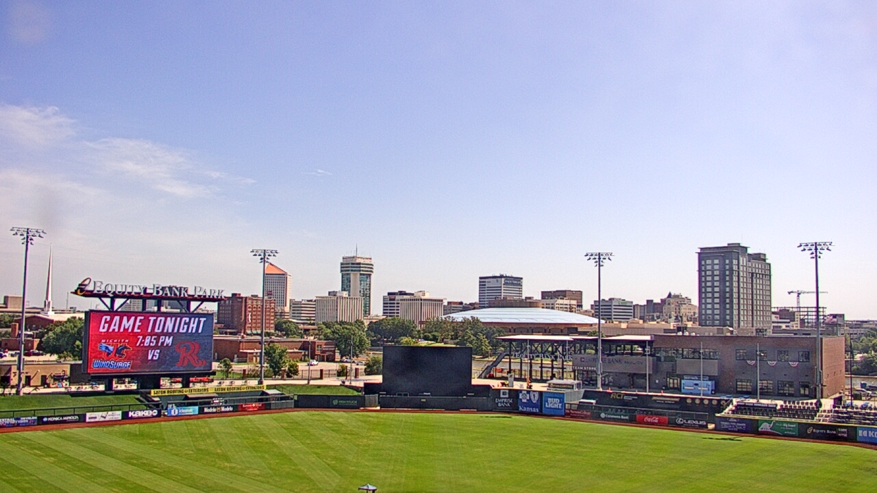 Thumbnail for current weather camera view from Riverfront Stadium in Wichita, Kansas