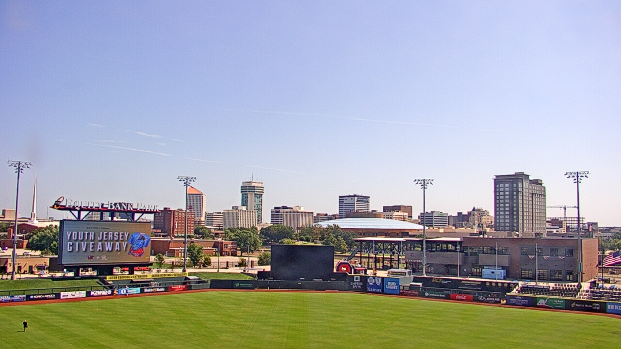 Thumbnail for current weather camera view from Riverfront Stadium in Wichita, Kansas