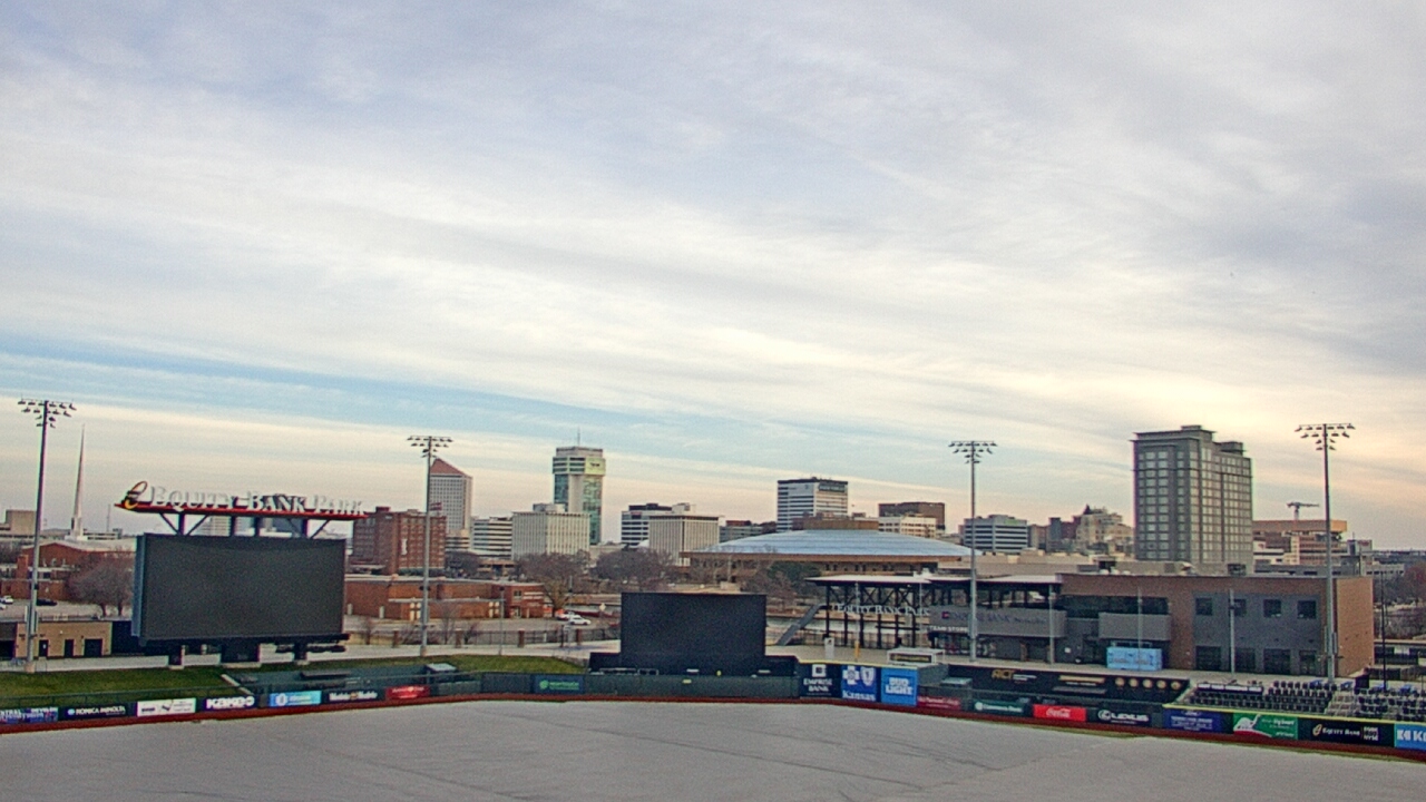 Thumbnail for current weather camera view from Riverfront Stadium in Wichita, Kansas