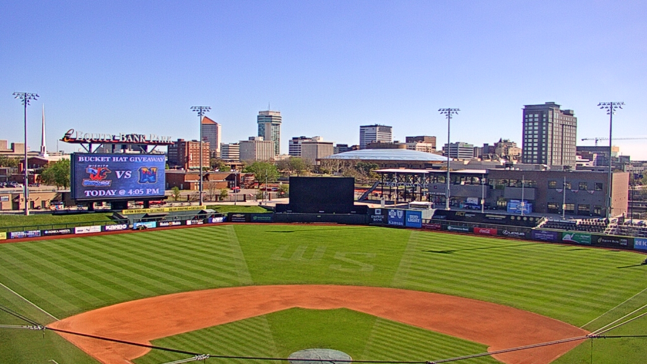 Thumbnail for current weather camera view from Riverfront Stadium in Wichita, Kansas