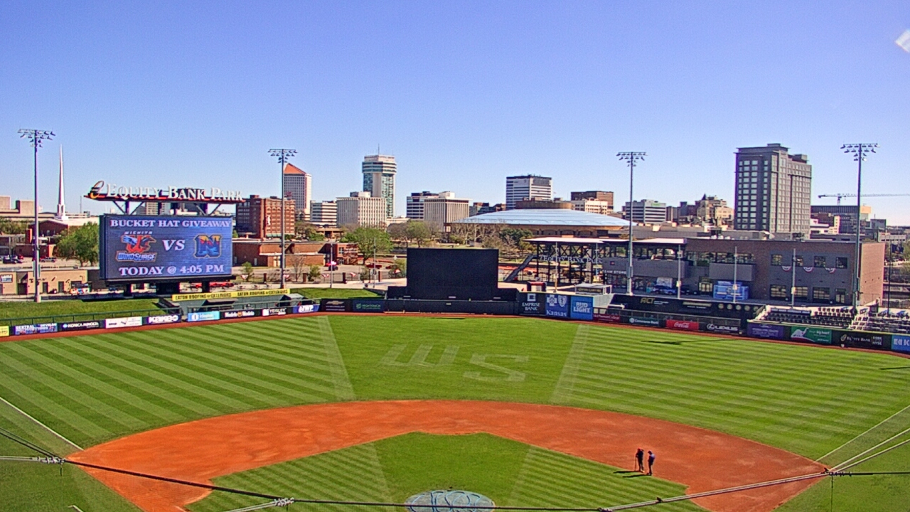 Thumbnail for current weather camera view from Riverfront Stadium in Wichita, Kansas