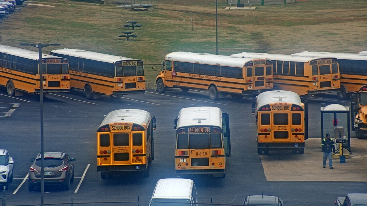 Thumbnail for current weather camera view from Allen ES in Siloam Springs, Arkansas