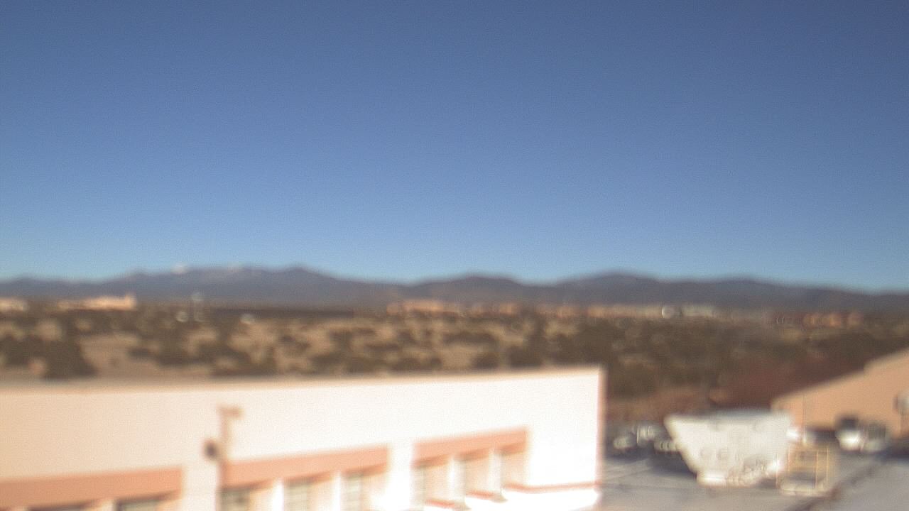 Thumbnail for current weather camera view from Amy Biehl ES in Rancho Viejo, New Mexico