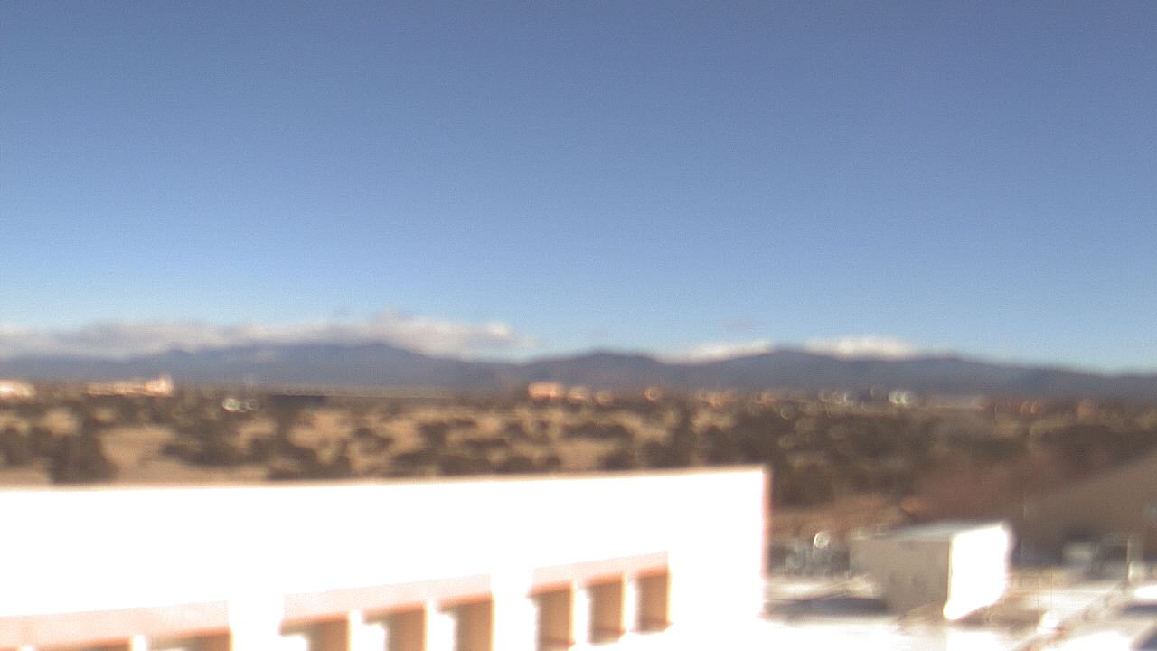 Thumbnail for current weather camera view from Amy Biehl ES in Rancho Viejo, New Mexico