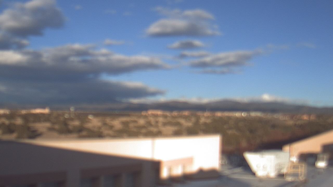 Thumbnail for current weather camera view from Amy Biehl ES in Rancho Viejo, New Mexico