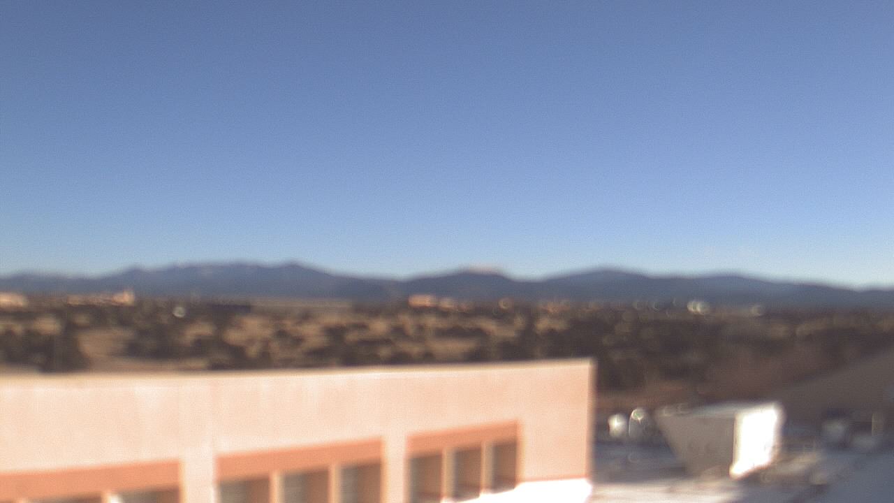 Thumbnail for current weather camera view from Amy Biehl ES in Rancho Viejo, New Mexico