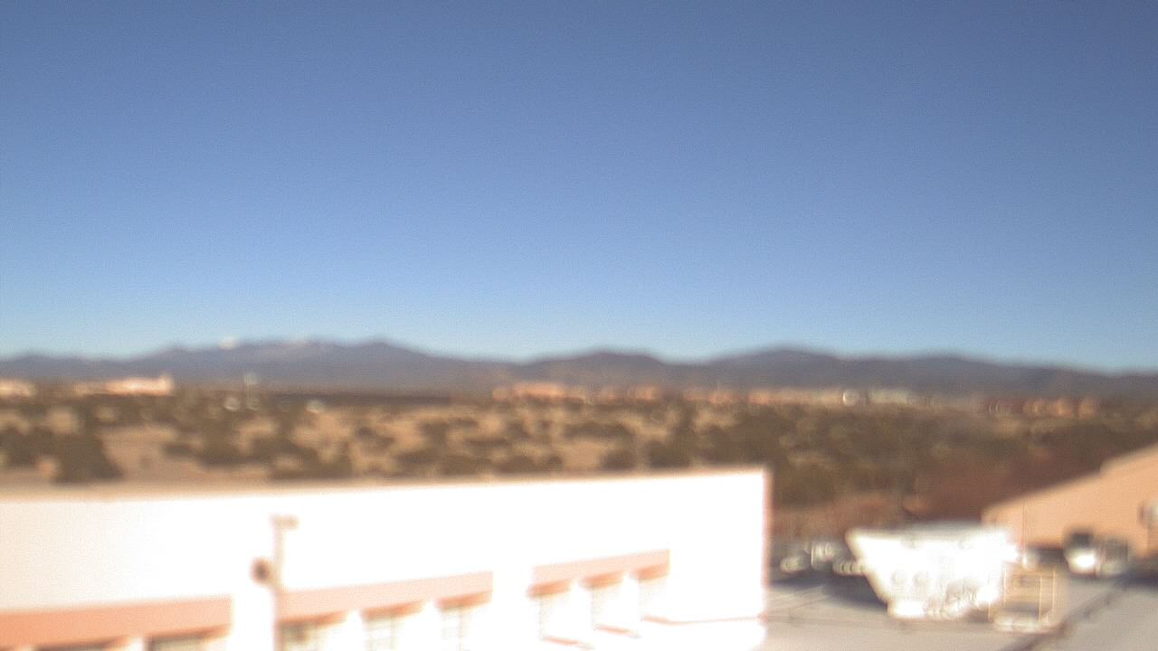 Thumbnail for current weather camera view from Amy Biehl ES in Rancho Viejo, New Mexico
