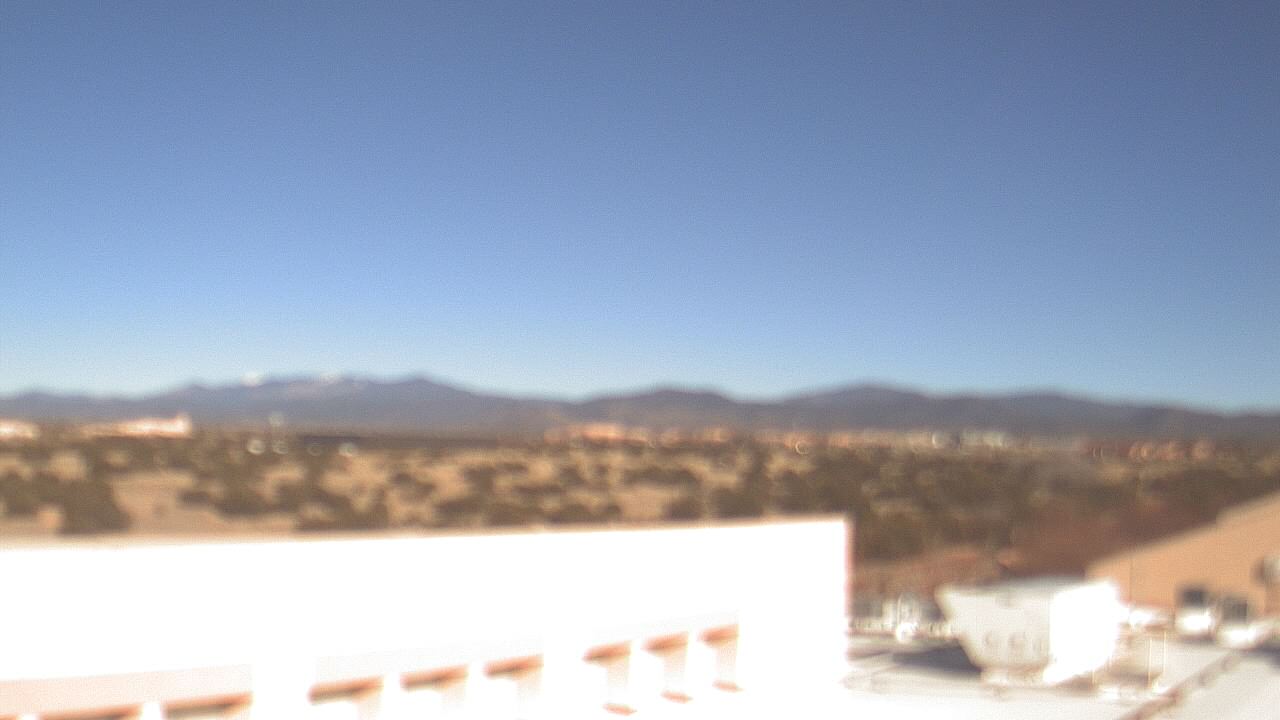 Thumbnail for current weather camera view from Amy Biehl ES in Rancho Viejo, New Mexico