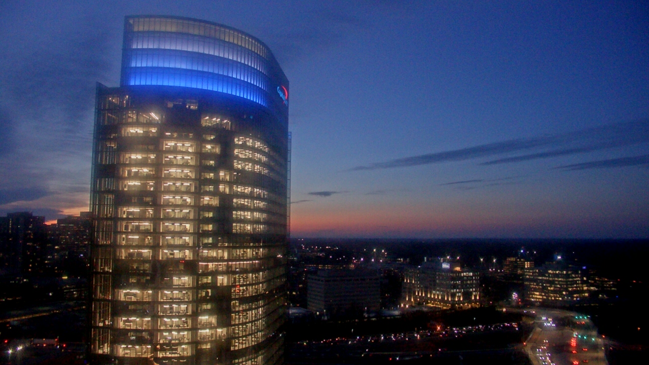 Thumbnail for current weather camera view from Capital One Center in Tysons, Virginia