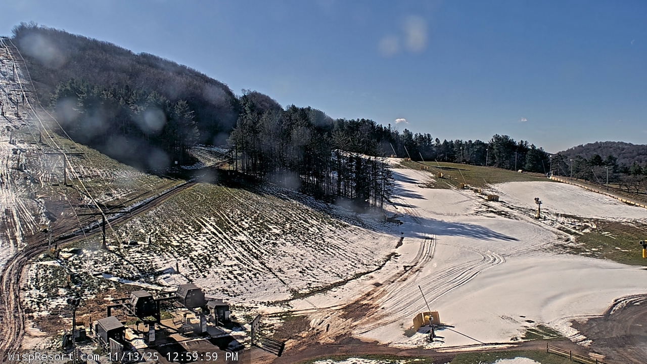 Thumbnail for current weather camera view from Wisp Ski Resort in McHenry, Maryland