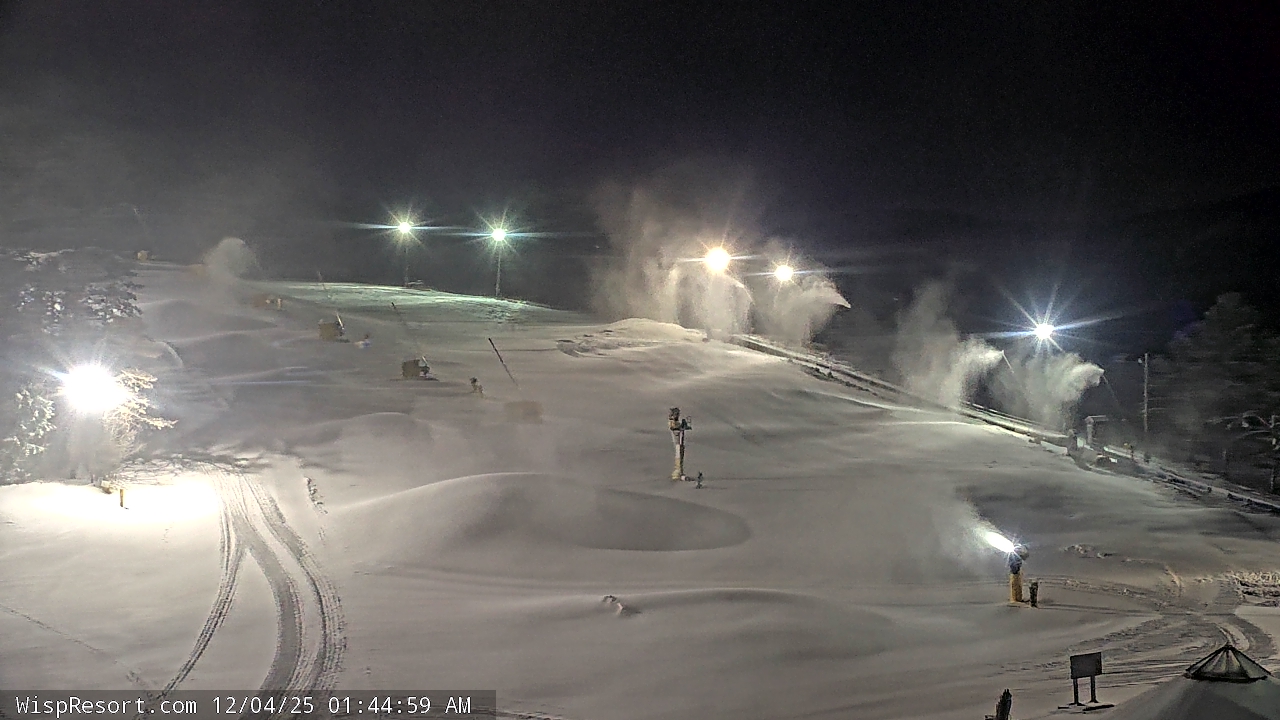 Thumbnail for current weather camera view from Wisp Ski Resort in McHenry, Maryland