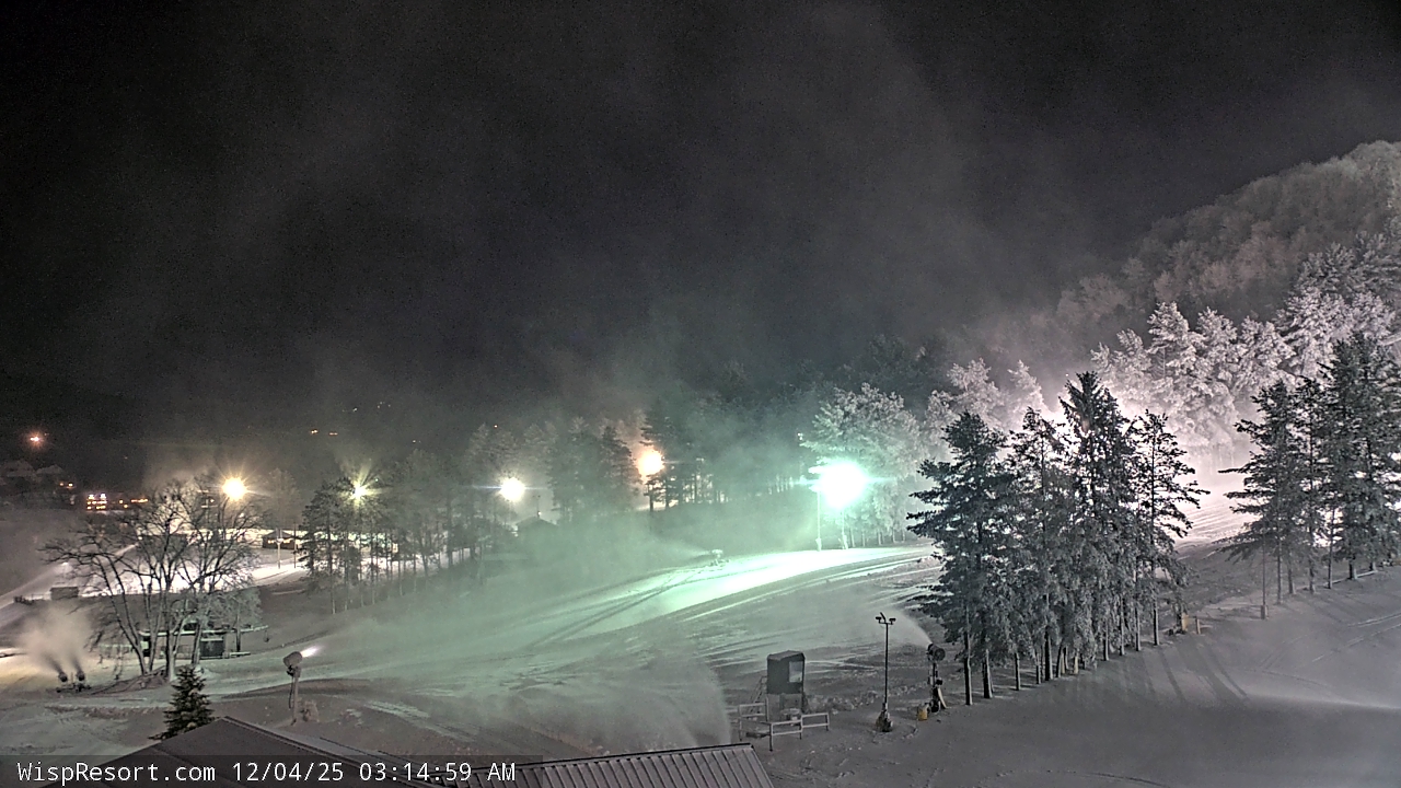 Thumbnail for current weather camera view from Wisp Ski Resort in McHenry, Maryland