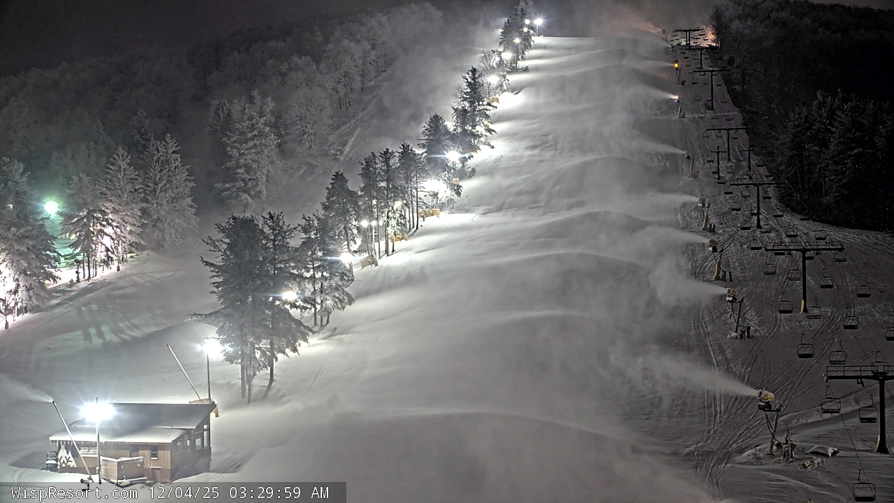 Thumbnail for current weather camera view from Wisp Ski Resort in McHenry, Maryland