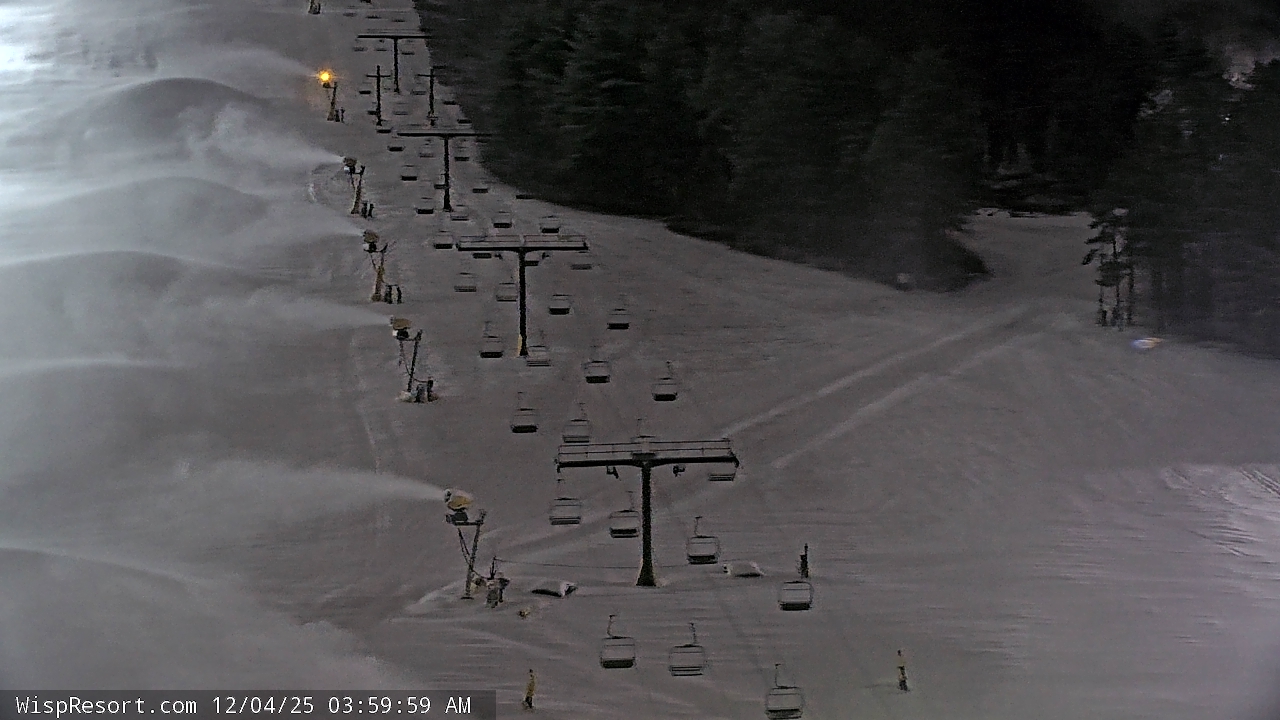 Thumbnail for current weather camera view from Wisp Ski Resort in McHenry, Maryland