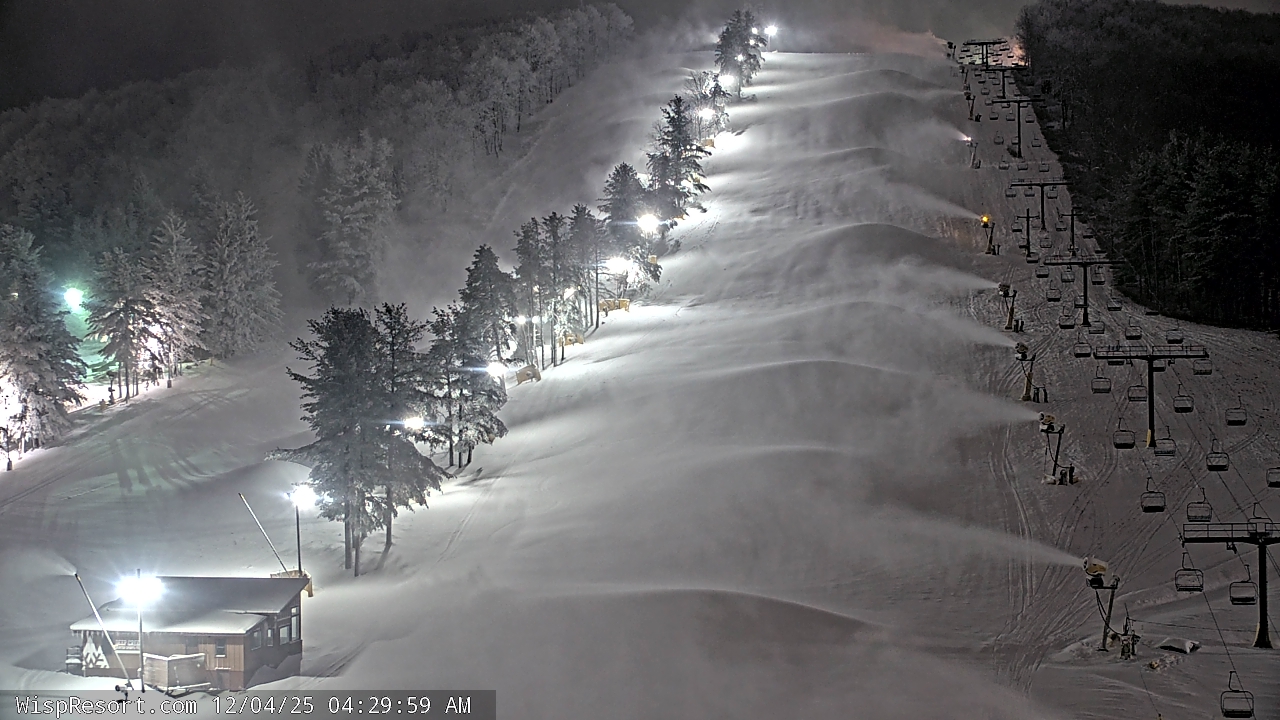 Thumbnail for current weather camera view from Wisp Ski Resort in McHenry, Maryland