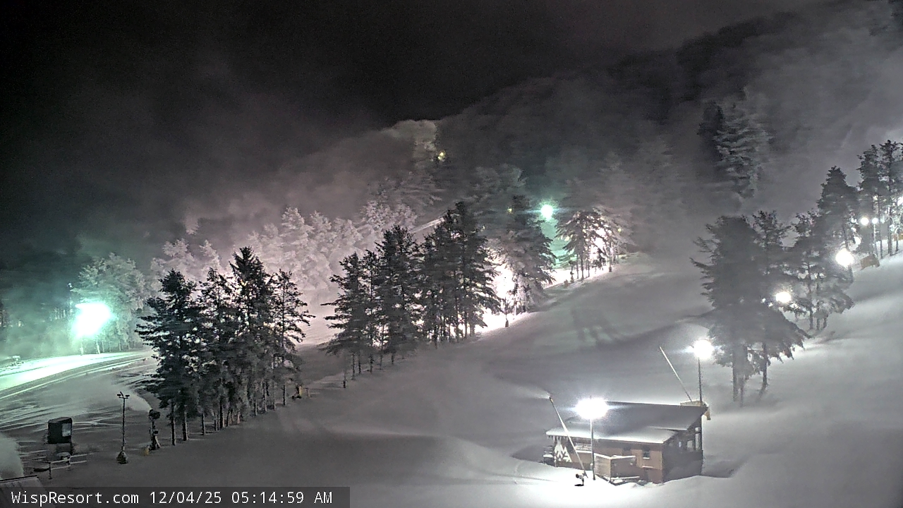 Thumbnail for current weather camera view from Wisp Ski Resort in McHenry, Maryland