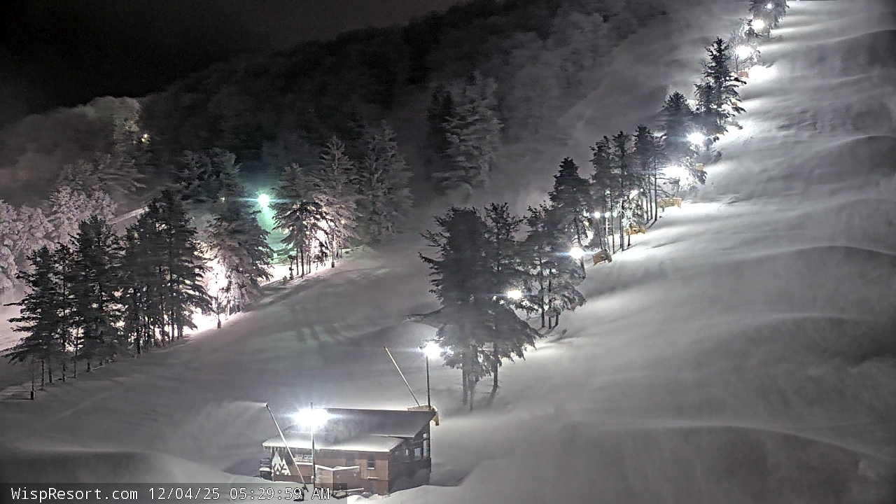 Thumbnail for current weather camera view from Wisp Ski Resort in McHenry, Maryland