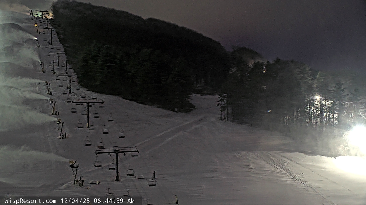 Thumbnail for current weather camera view from Wisp Ski Resort in McHenry, Maryland