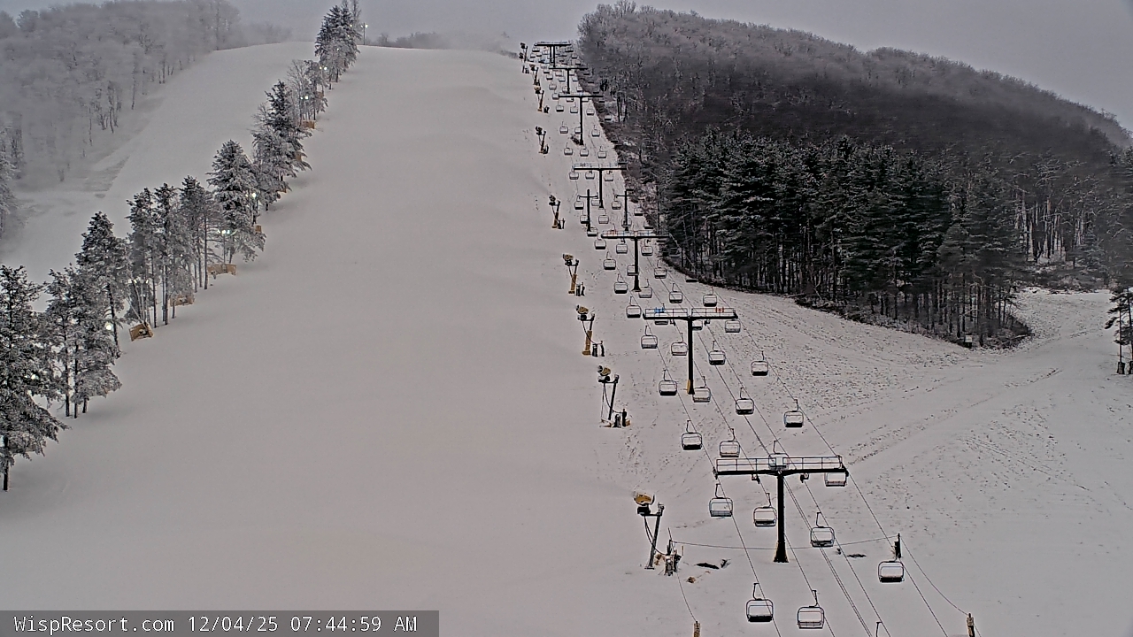 Thumbnail for current weather camera view from Wisp Ski Resort in McHenry, Maryland