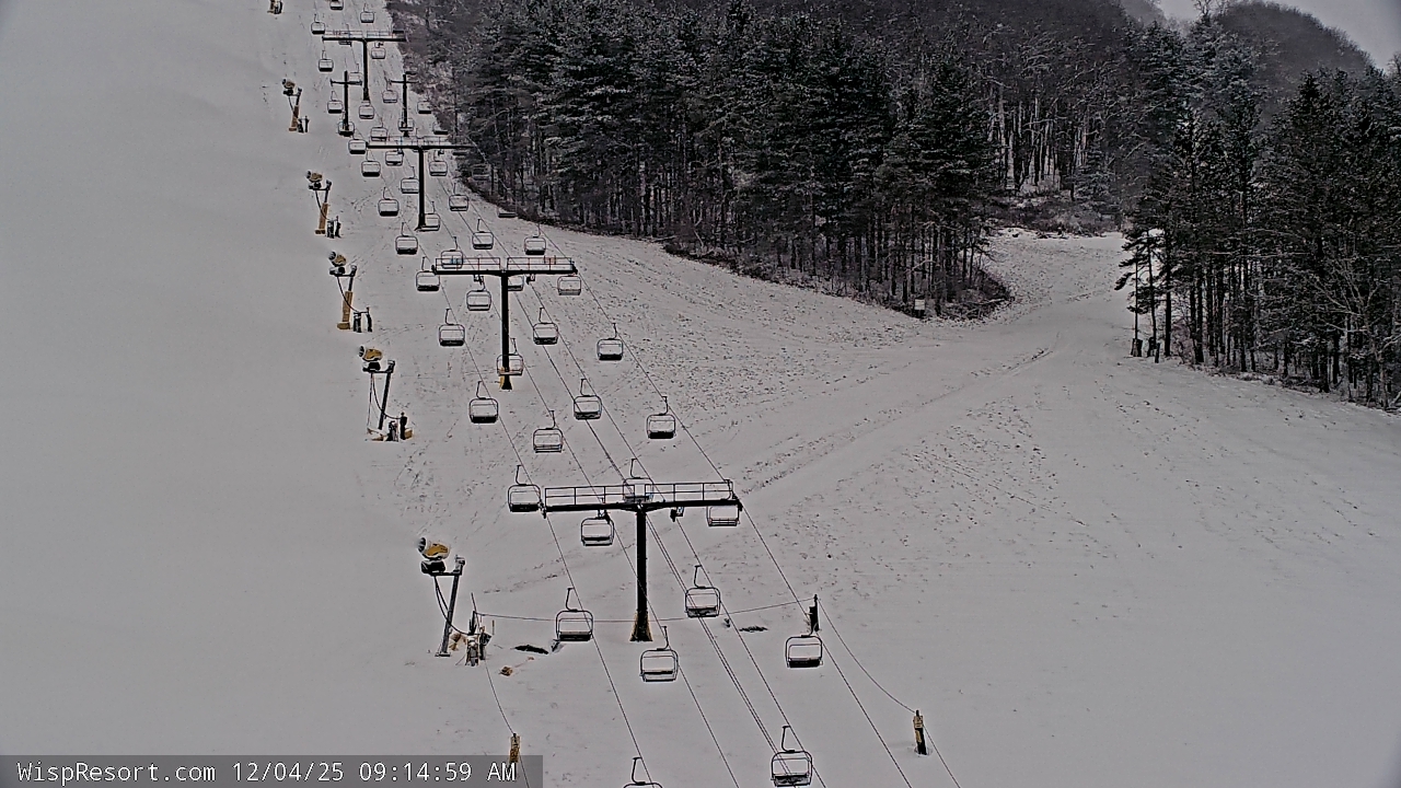 Thumbnail for current weather camera view from Wisp Ski Resort in McHenry, Maryland