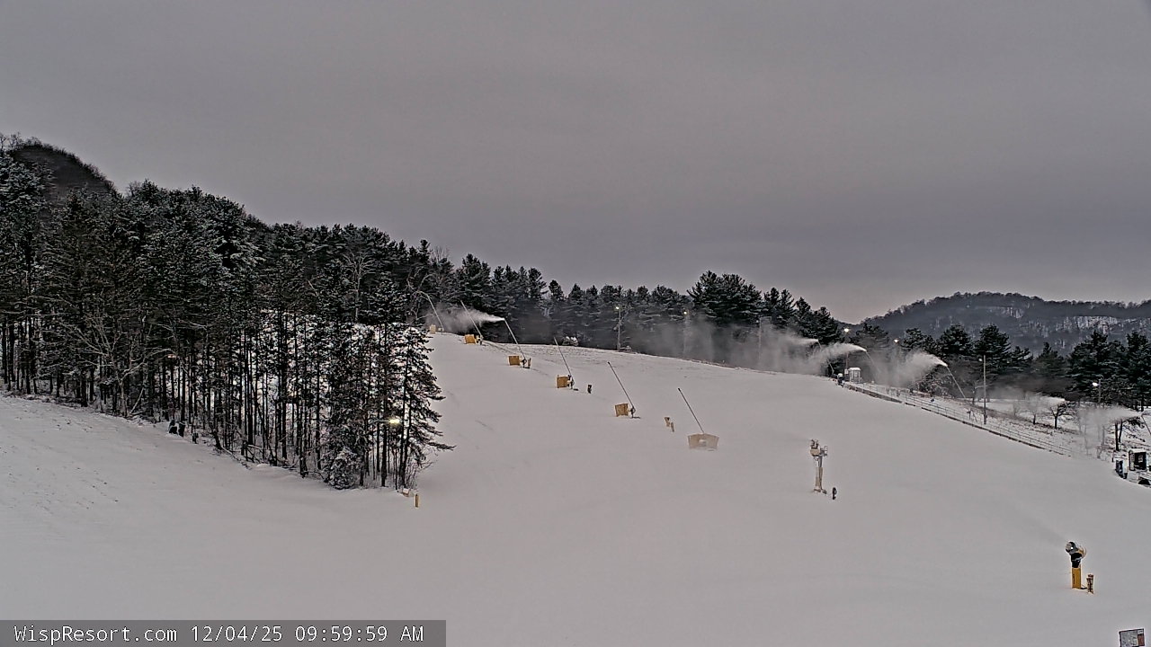 Thumbnail for current weather camera view from Wisp Ski Resort in McHenry, Maryland