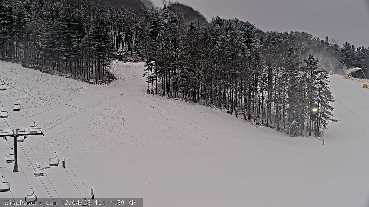 Thumbnail for current weather camera view from Wisp Ski Resort in McHenry, Maryland