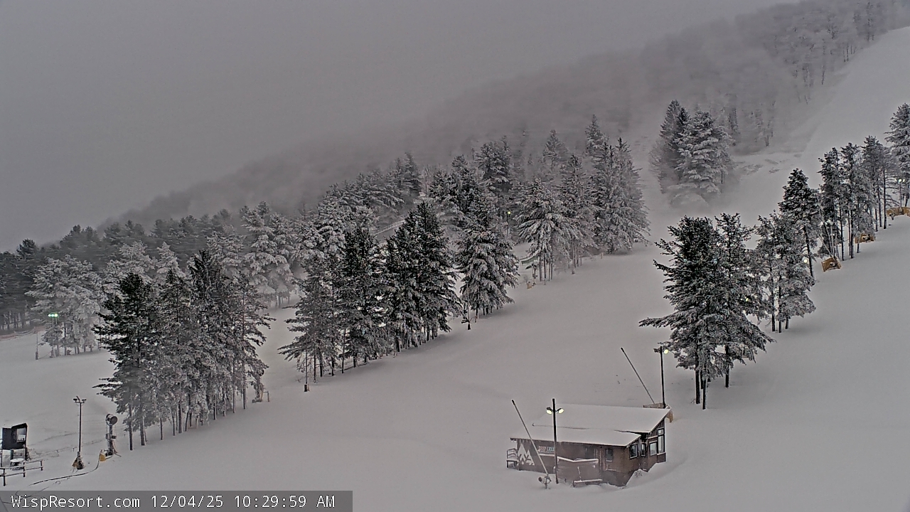 Thumbnail for current weather camera view from Wisp Ski Resort in McHenry, Maryland