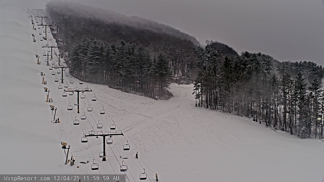 Thumbnail for current weather camera view from Wisp Ski Resort in McHenry, Maryland