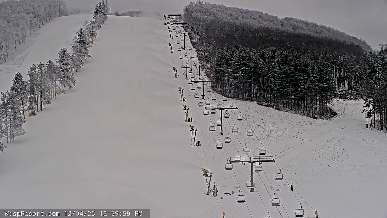 Thumbnail for current weather camera view from Wisp Ski Resort in McHenry, Maryland