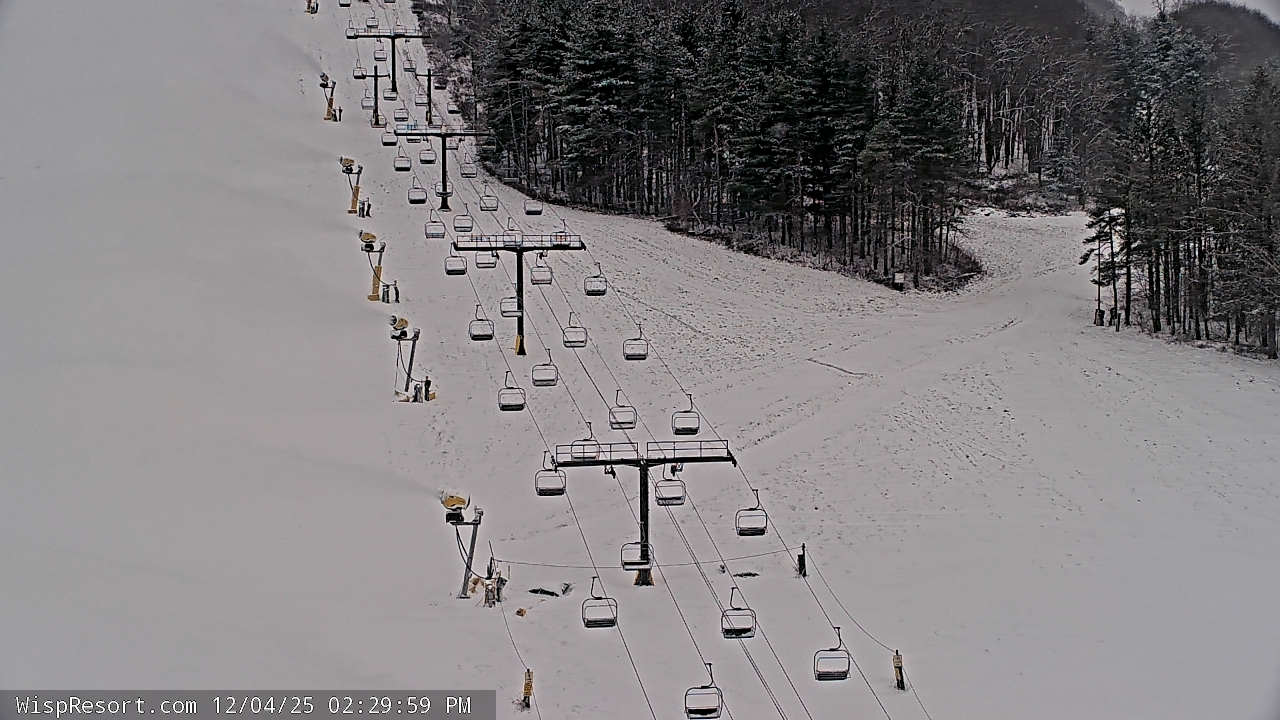 Thumbnail for current weather camera view from Wisp Ski Resort in McHenry, Maryland