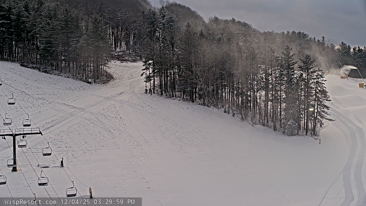 Thumbnail for current weather camera view from Wisp Ski Resort in McHenry, Maryland