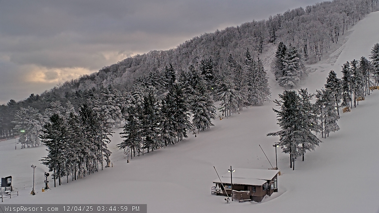 Thumbnail for current weather camera view from Wisp Ski Resort in McHenry, Maryland